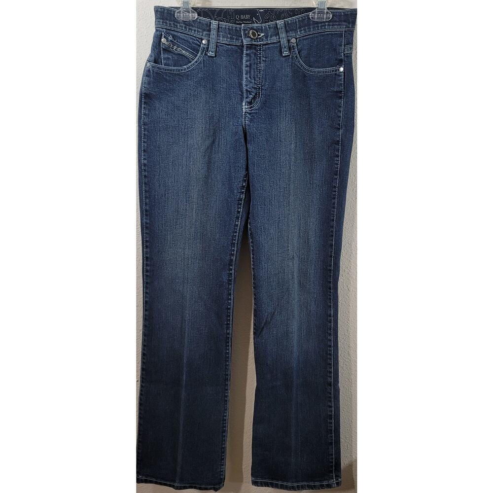 Wrangler Q Baby Blue Denim Jeans 5 6 X 32 No Gap Waistband Lightweight Soft